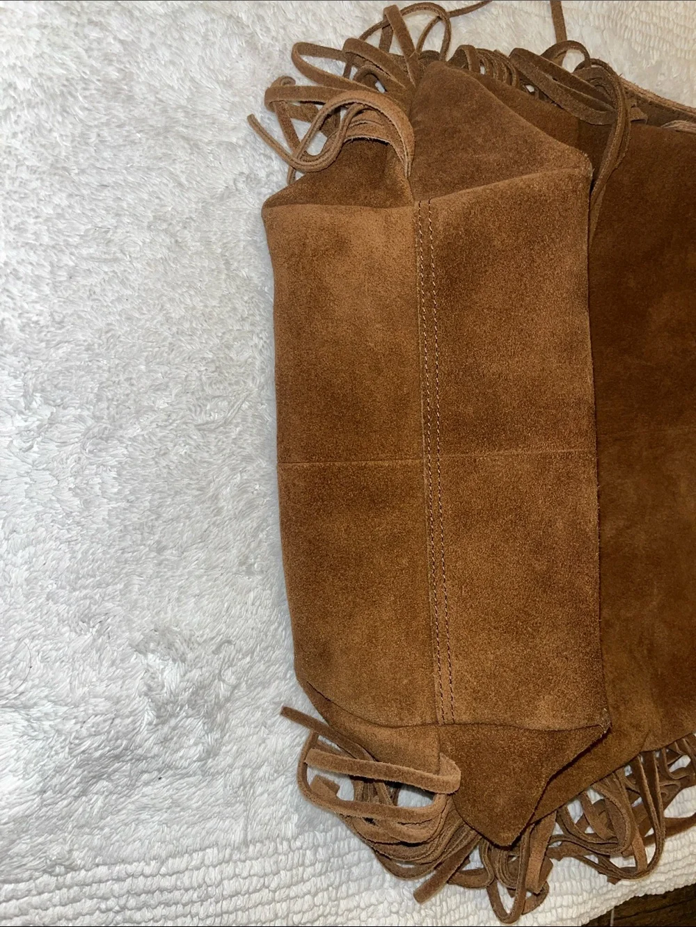Haute Hippie Brown Suede Fringe Shoulder Bag
